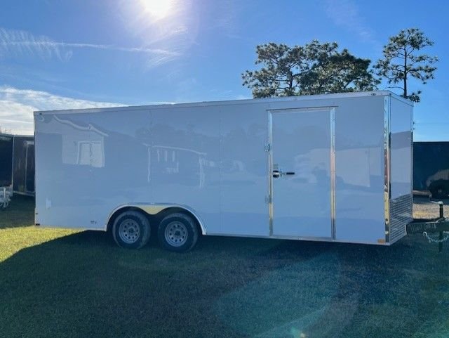 1-1-2 2026 Quality Cargo 8.5x20 Enclosed Cargo Trailer – 7K GVWR, White - Image 1