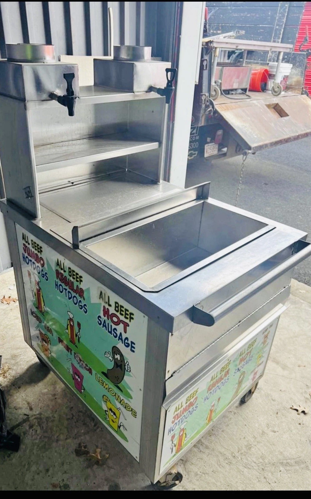 1-16-1.webp Hotdog Cart With Juice Dispenser - Image 1