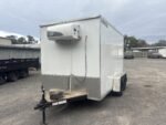 Used 2024 AMP 7x12 Refrigerated Cooler Trailer – Tandem Axle, White