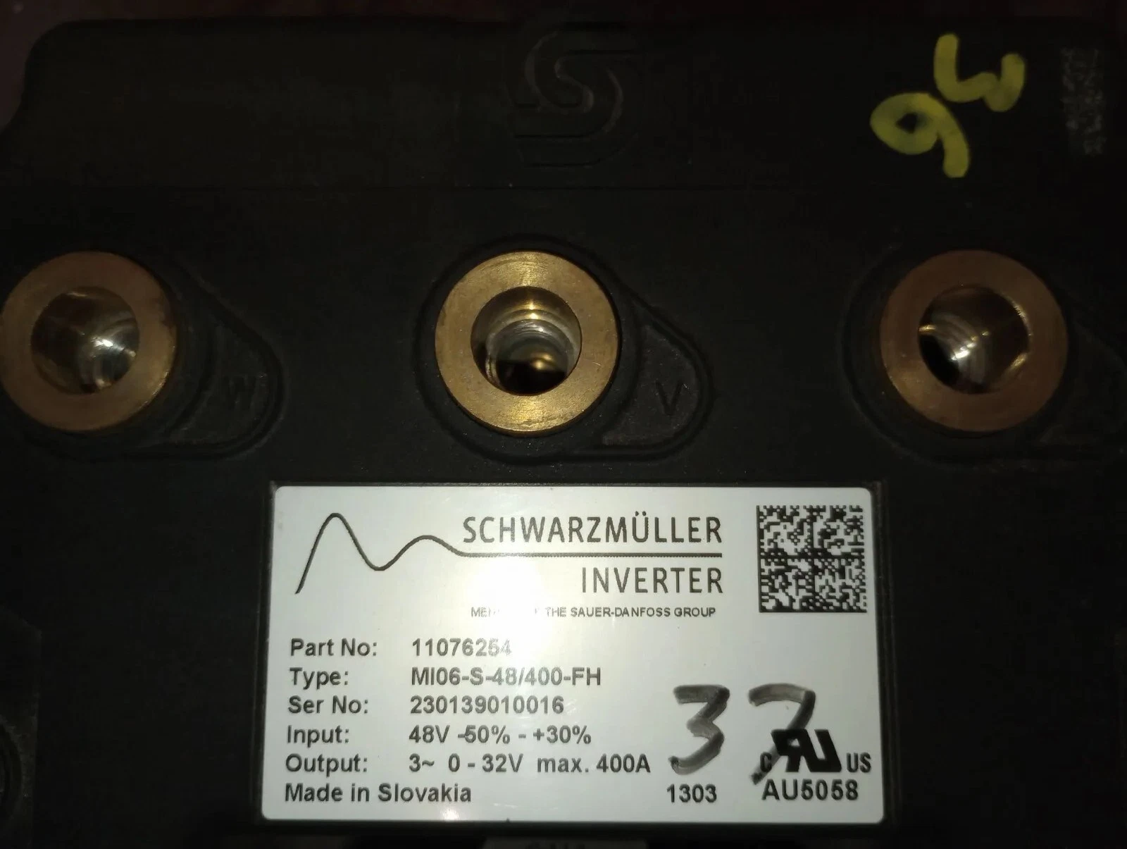 1-50.webp Schwarzmuller Inverter 11076254 Mll06-S-48/400-FH Input 48v Output 32V Max 400A - Image 1