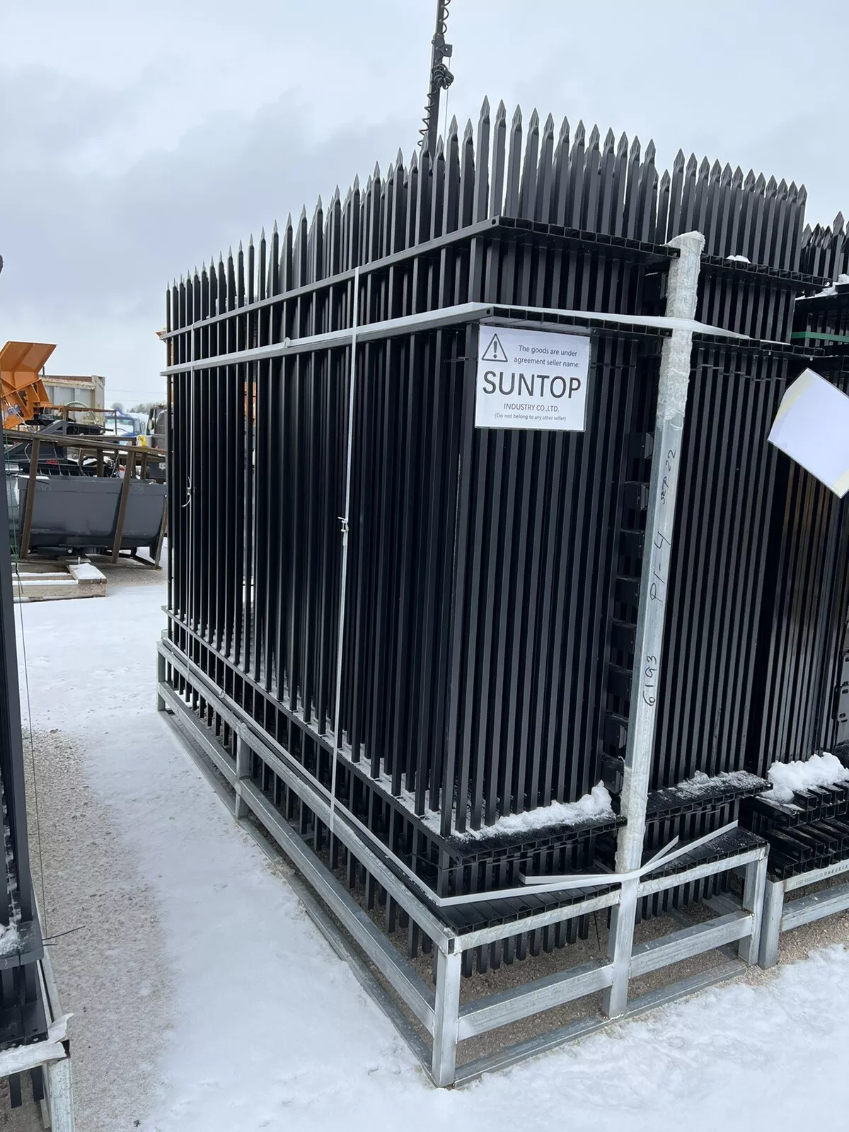 1-54.webp Two Racks Of 300 feet of steel fencing 10’ panels 7’ Tall 600 Feet Total Fence - Image 1
