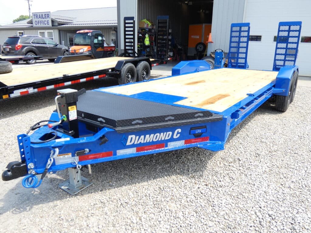 2025-diamond-c-lpx207-82-x-20-149k-equipment-trailer-with-flip-knee-ramps.jpg 2025 Diamond C LPX207 82″x 20′ 14.9k Equipment Trailer With Flip-Knee Ramps Stock #301562 – Spencer Trailers - Image 1