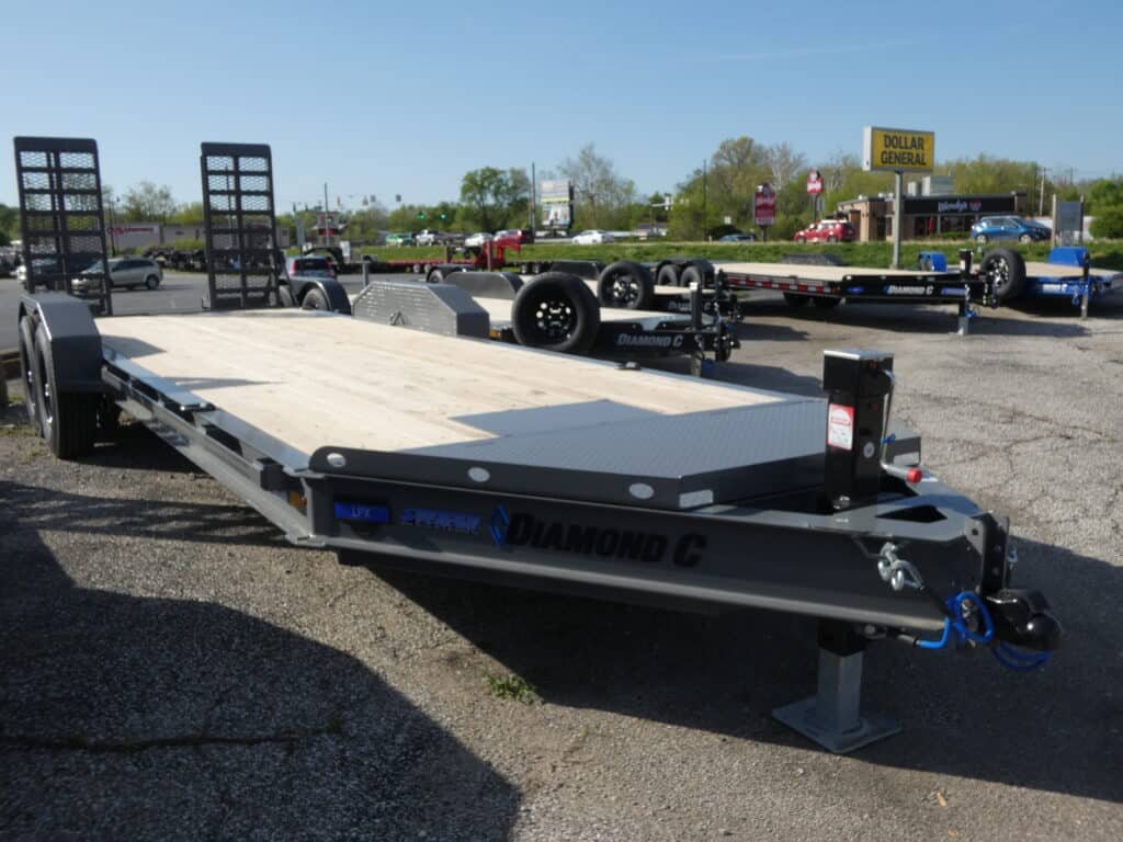 2025-diamond-c-lpx207-82-x-22-149k-equipment-trailer-with-hd-flip-knee-1.jpg 2025 Diamond C LPX207 82″x 22′ 14.9k Equipment Trailer With HD Flip-Knee Ramps Stock #298198 – Spencer Trailers - Image 1