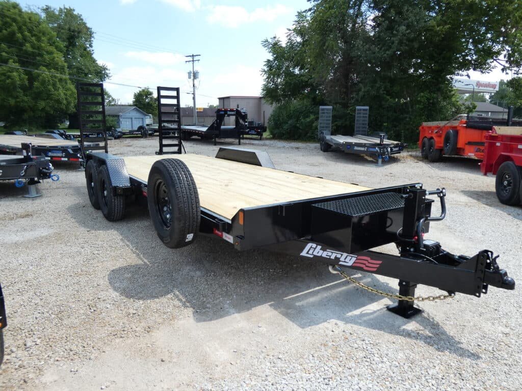 2026-liberty-le-83-x-20-14k-equipment-trailer-with-stand-up-ramps-stock.jpg 2026 Liberty LE 83″x 20′ 14k Equipment Trailer With Stand-Up Ramps Stock #047477 – Spencer Trailers - Image 1