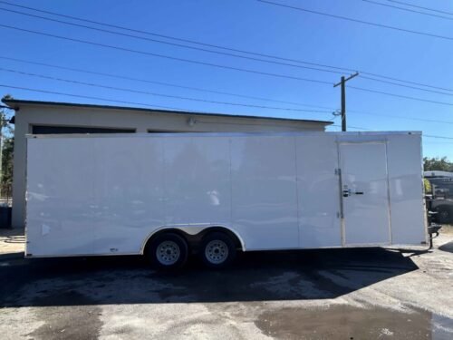 2026 Quality Cargo 8.5x24 Enclosed Cargo Trailer – 7K GVWR, White - Image 4