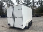 Used 2024 AMP 7x12 Refrigerated Cooler Trailer – Tandem Axle, White - Image 4
