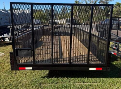 Predator Eagle 7' x 16' x 2' Mesh Sides Utility T/A Trailer with Ramp - Image 5