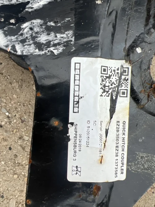 Wacker Neuson Quick Hitch Coupler Wain Roy Mini Excavator Ez28 3503 Ez38 1373585 - Image 3