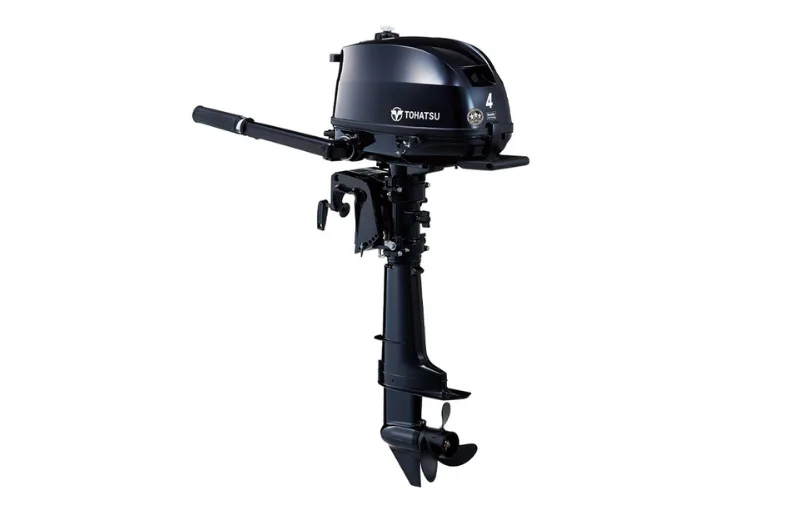 491176eac99344e4efef641c29162725 Tohatsu 4 HP Outboard Motor — Manual Start, Tiller Control - Image 1