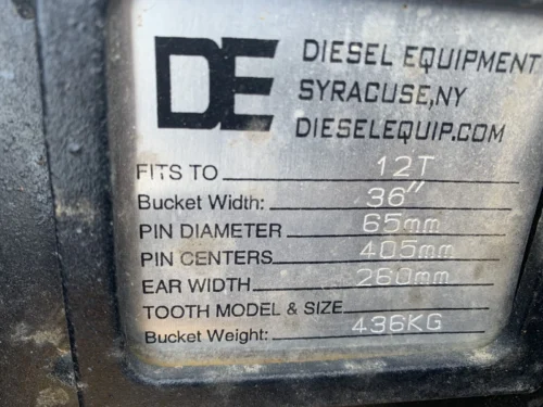 36 Inch Excavator Tooth Bucket 45 Mm Pin - Image 2