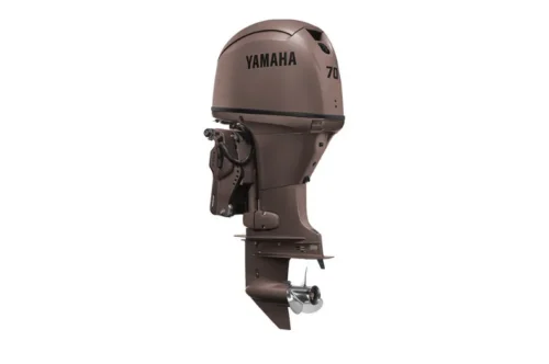 Yamaha 70 HP Matte Brown Outboard Motor — Power Trim & Tilt, Electric Start, Remote Mechanical Control - Image 2