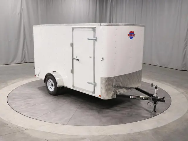 CO6X12CGRCMSTD-WHITE_0_White-100 6x12 Carry-On Enclosed Cargo Trailer – Durable, Weather-Protected Design - Image 1