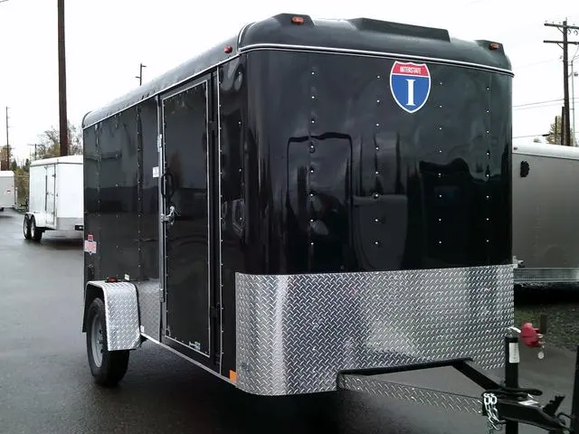 ILRD612SAFS_1000110501_BLACK-100 6x12 LoadRunner Enclosed Cargo Trailer – Steel Frame, Aluminum Roof - Image 1
