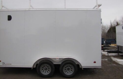 2023 Dark Horse 7x14 Steel Contractor Trailer – Barn Doors, Ladder Racks, Stone Guard - Image 3