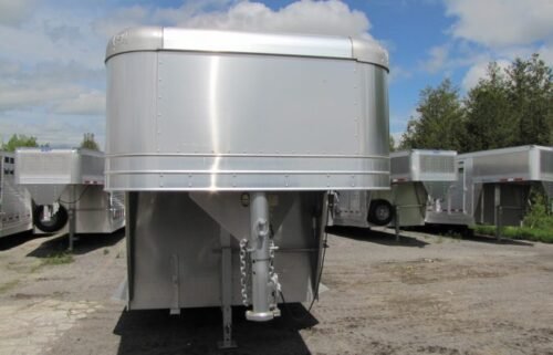 2023 Adams Trailers 16′ Gooseneck Aluminum Stock Trailer - Image 3