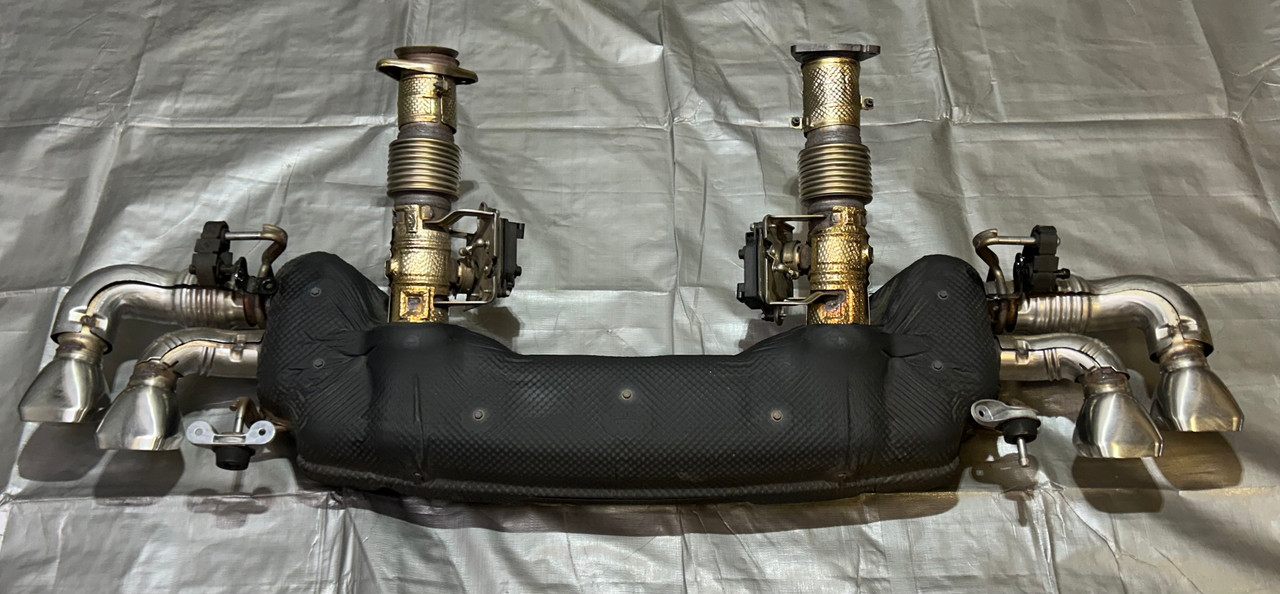 IMG_0209__15138.1769547664.jpg 2021-2024 Chevrolet C8 Corvette Stingray 6.2l OEM Exhaust Muffler w/ Tips / 15K C8001 - Image 1