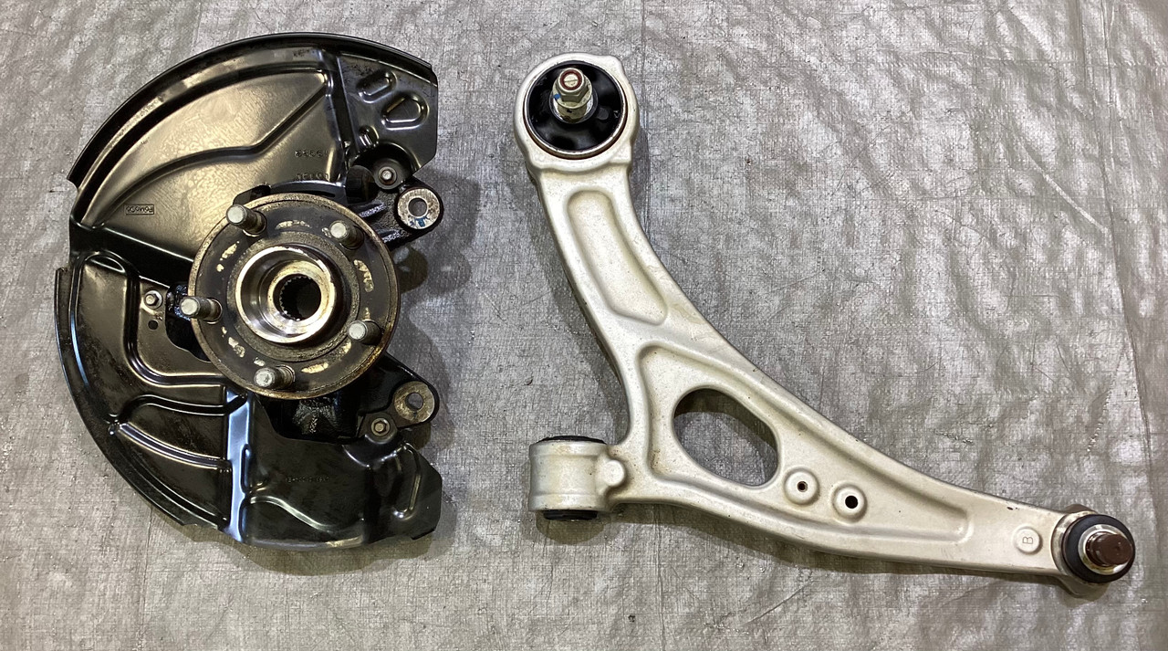 IMG_1332__74480.1752771490.jpg 2022-2023 Ford Maverick Driver Front Knee Hub Knuckle w/ Lower Control Arm / 28K MV004 - Image 1