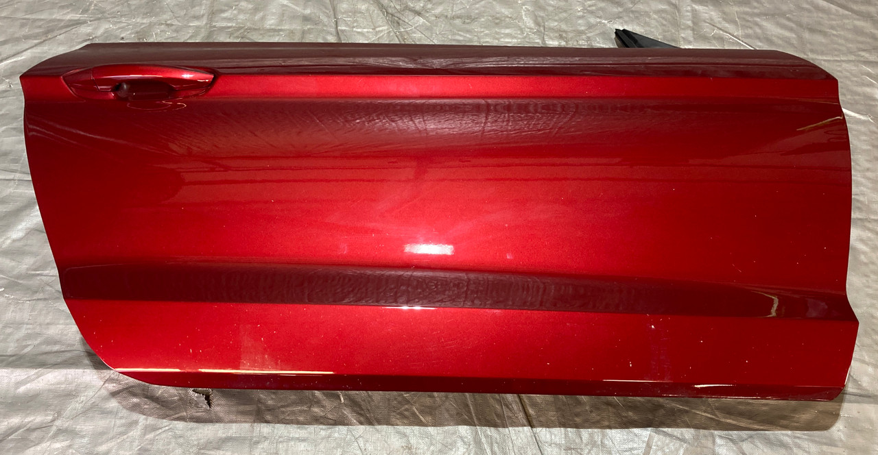 IMG_2285__57271.1758739834.jpg 2015-2023 Ford Mustang S550 Passenger Side Door Assembly / Ruby Red Metallic FM014 - Image 1