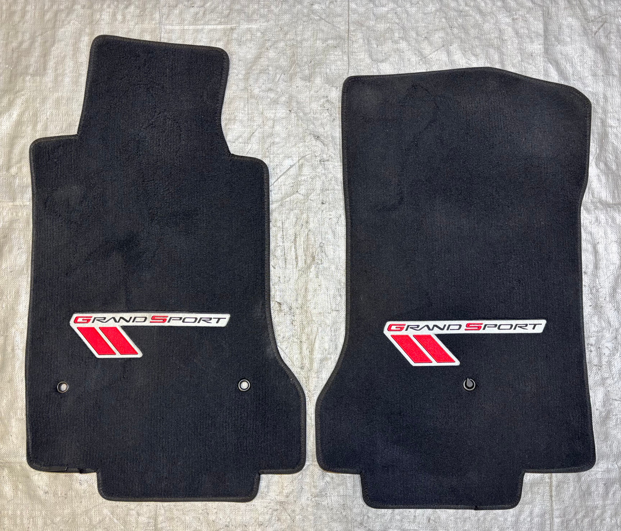 IMG_2296__78669.1775586368.jpg 2007-2013 Chevrolet Corvette C6 Grand Sport LLoyd mats Black Carpeted Floor Mats / USED / C6023 - Image 1