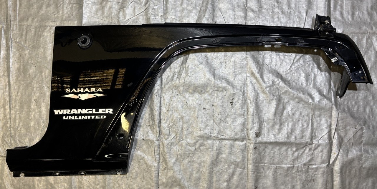 IMG_3778__38488.1784558205.jpg 2007-2018 Jeep Wrangler JK Passenger Side Fender Apron Panel / Black Clearcoat JK018 - Image 1