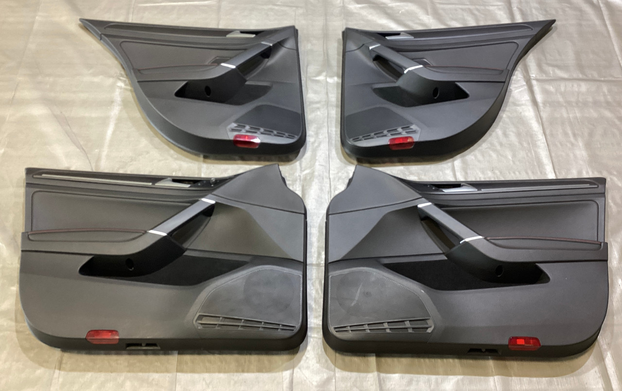 IMG_3844__62816.1733501405.jpg 2020-2021 Volkswagen MK7 GTI Black Leatherette Door Panels / Set of 4 / M7009 - Image 1