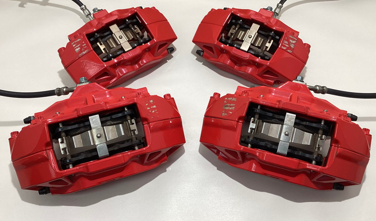 IMG_4241__41084.1754483382.jpg 2014-2019 Chevrolet C7 Corvette Brembo Brake Calipers / Set of 4 / Red / 50K C7007 - Image 1