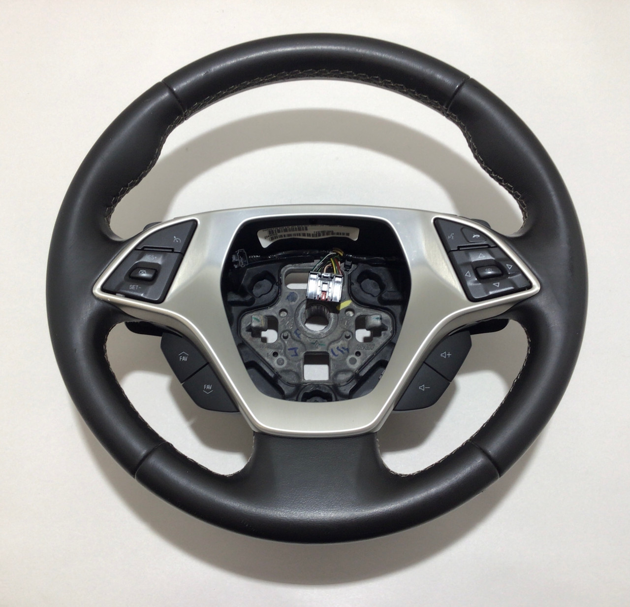 IMG_4863__70893.1695667399.jpg 2014 Chevrolet C7 Corvette Stingray Black Leather Steering Wheel / Manual / C7004 - Image 1