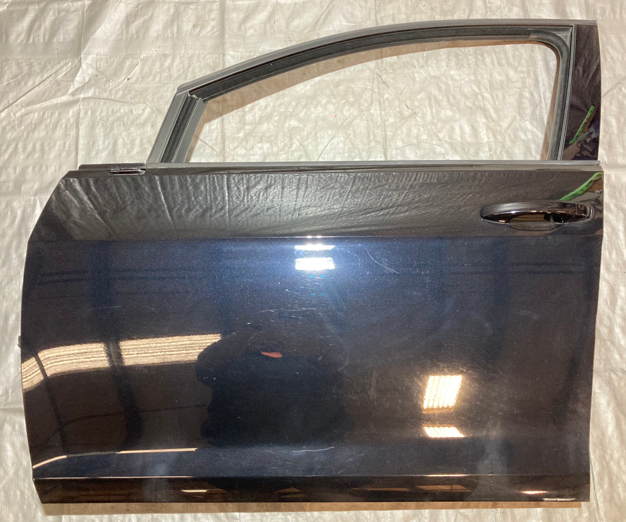 IMG_4867__69889.1708093247.jpg 2015-2018 Volkswagen Golf R 4DR Driver Front Door Shell / Deep Black Pearl M7R07 - Image 1