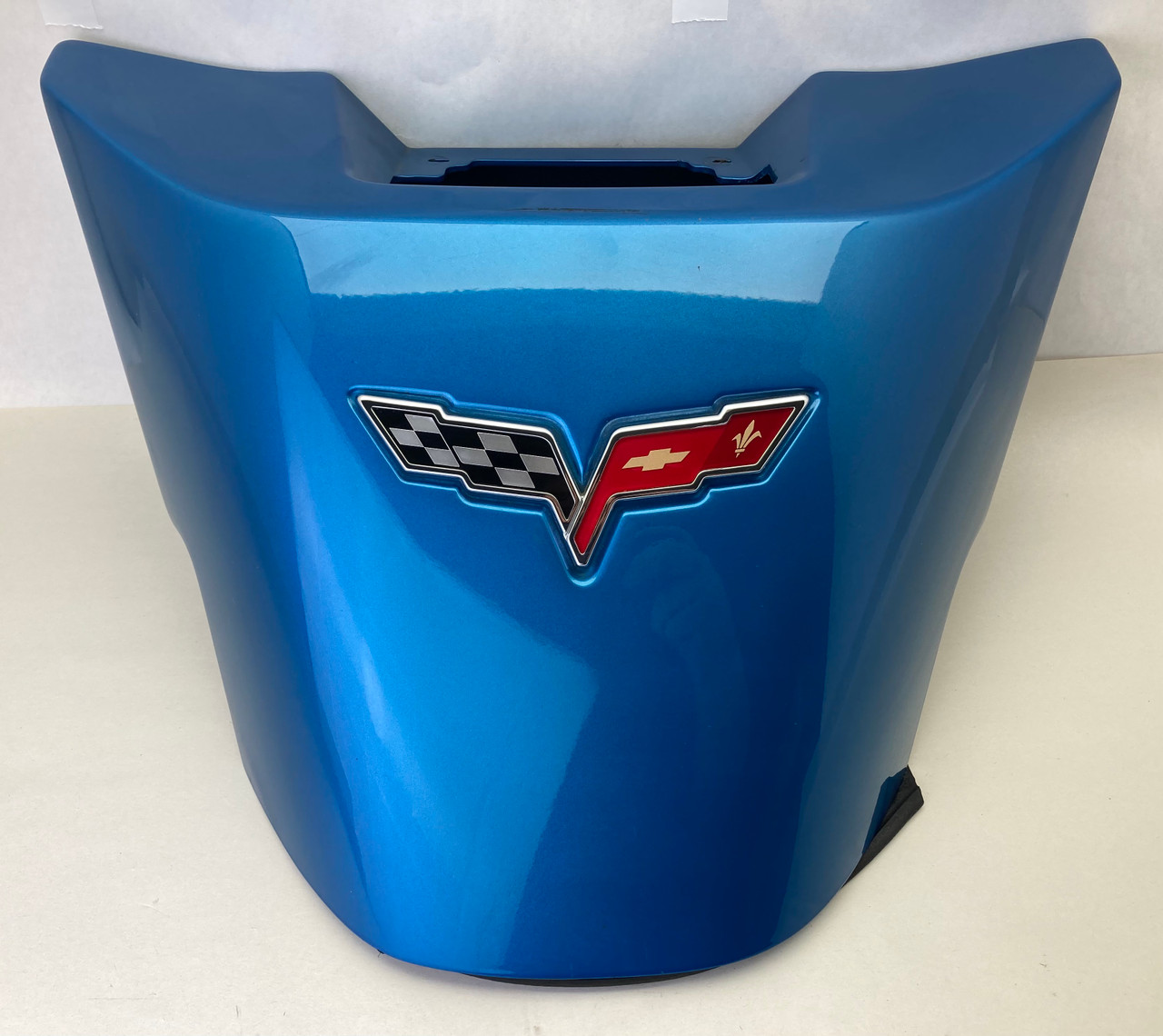 IMG_4966__29710.1755710863.jpg 2005-2013 Chevrolet Corvette C6 Convertible Rear Waterfall Trim Panel / Jet Stream Blue Metallic C6018 - Image 1