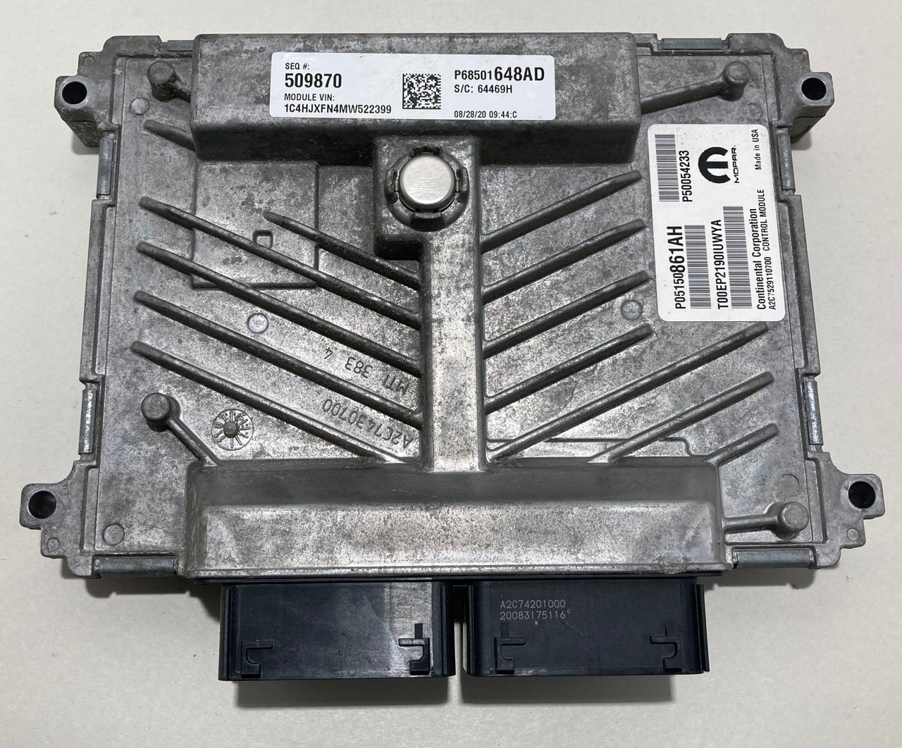 IMG_5078__73569.1748465364.jpg 2021 Jeep Wrangler JL 2.0 Engine Control Module ECU / 05150861AH / JL009 - Image 1