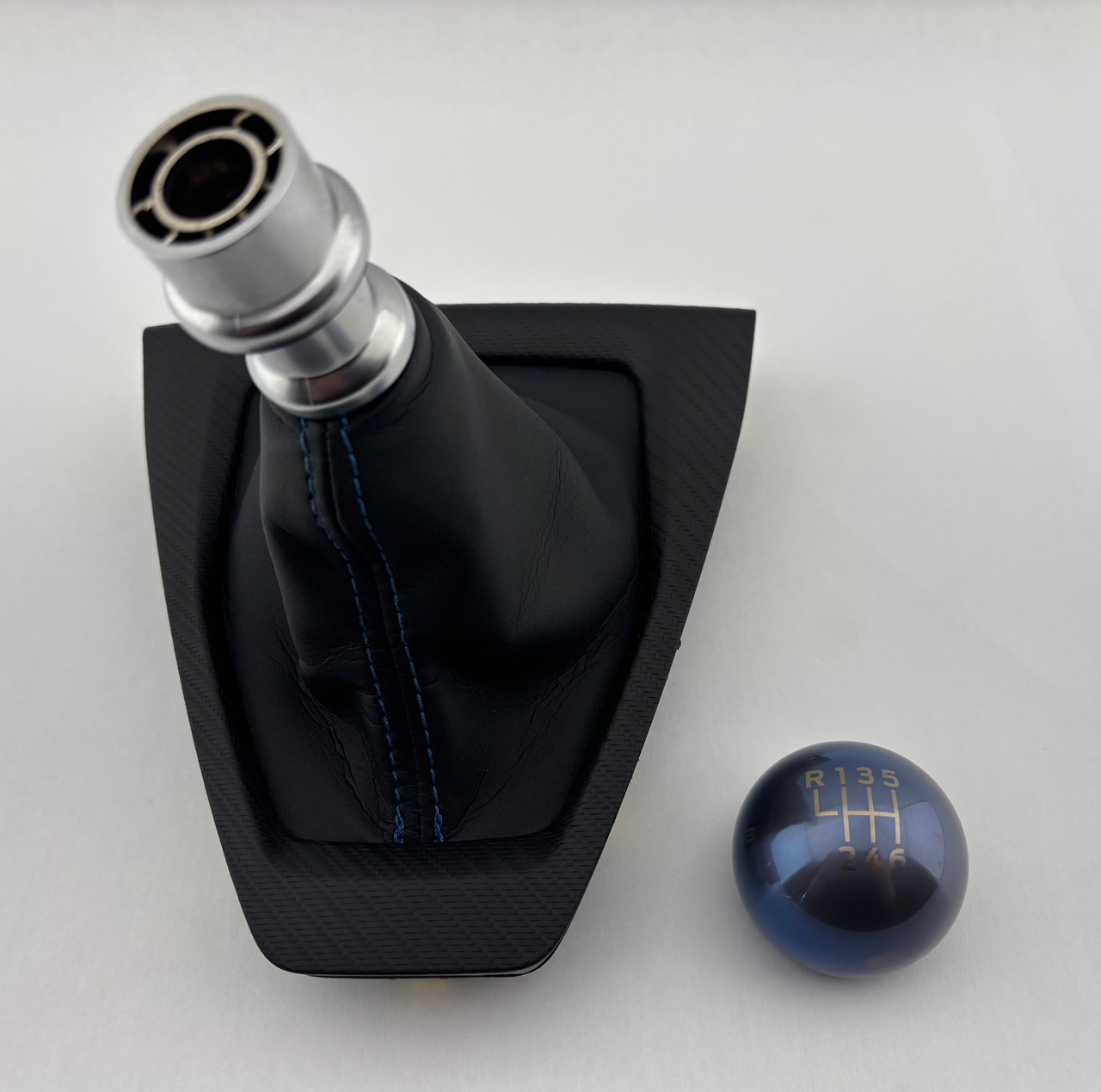 IMG_5267__05385.1772825751.jpg 2024-2025 Ford Mustang GT Dark Horse S650 Titanium Manual Shift Knob w/ Boot / FM201 - Image 1