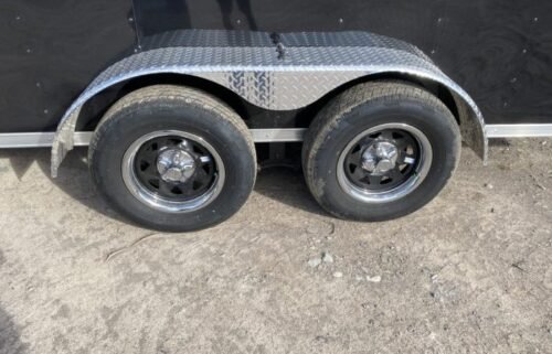 2023 Impact 7x16 Heavy Duty Cargo Trailer – Black, 5000# D-Rings, 400 Series Ramp - Image 3