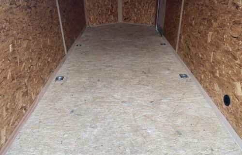 2023 Impact 7x16 Heavy Duty Cargo Trailer – Black, 5000# D-Rings, 400 Series Ramp - Image 4