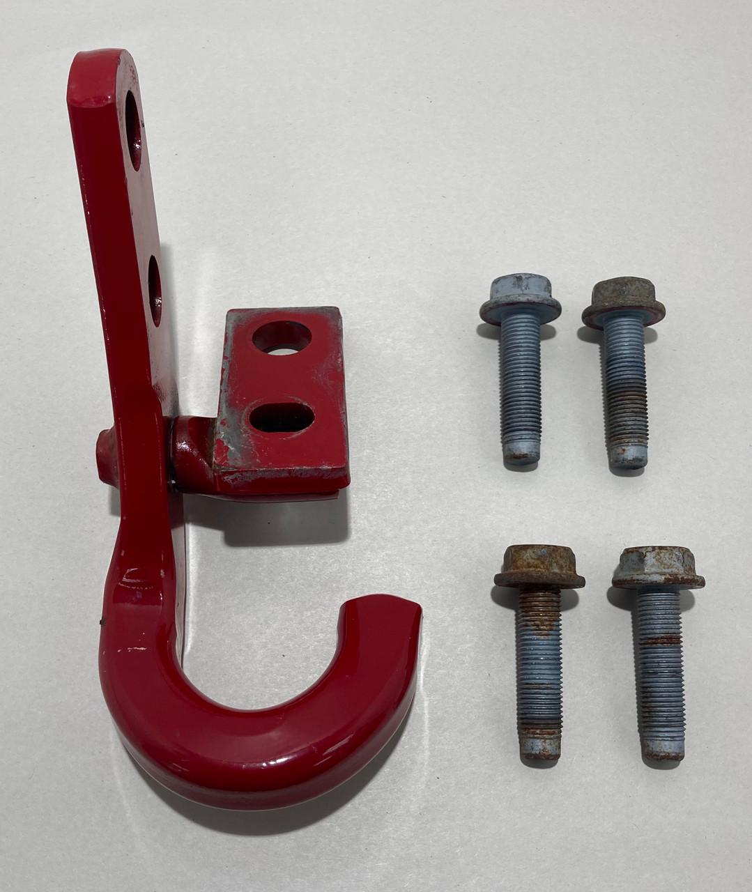 IMG_5348__20297.1748542434.jpg 2018-2025 Jeep Wrangler JL Rubicon Red Rear Tow Hook / OEM / JL009 - Image 1