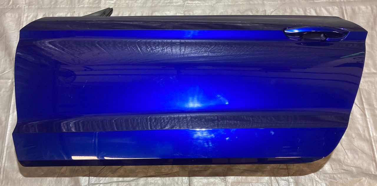 IMG_5797__52069.1744043213.jpg 2015-2020 Ford Mustang S550 Driver Side Door Assembly / Deep Impact Blue FM013 - Image 1