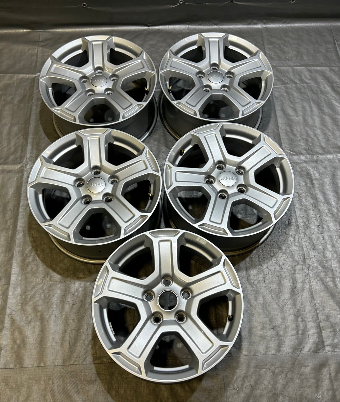 IMG_6238_2__36433.1760105909.jpg 2018-2024 Jeep Wrangler JL Sport 17x7.5" Wheels Rims / Set of 5 / JL010 - Image 1