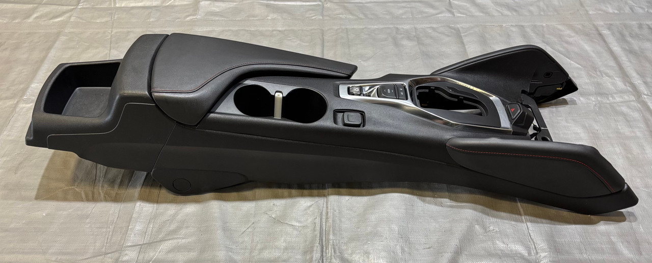IMG_6366__56971.1776877805.jpg 2019-2020 Chevrolet Camaro 2SS Center Console w/ Lid / Black Leather / Red Stitching / CM003 - Image 1