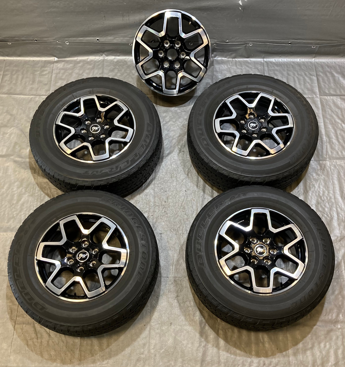 IMG_6814__73967.1749147634.jpg 2021-2024 Ford Bronco Outer Banks 18" Wheels Rims w/ Tires / Set of 4 w/ Spare BR003 - Image 1