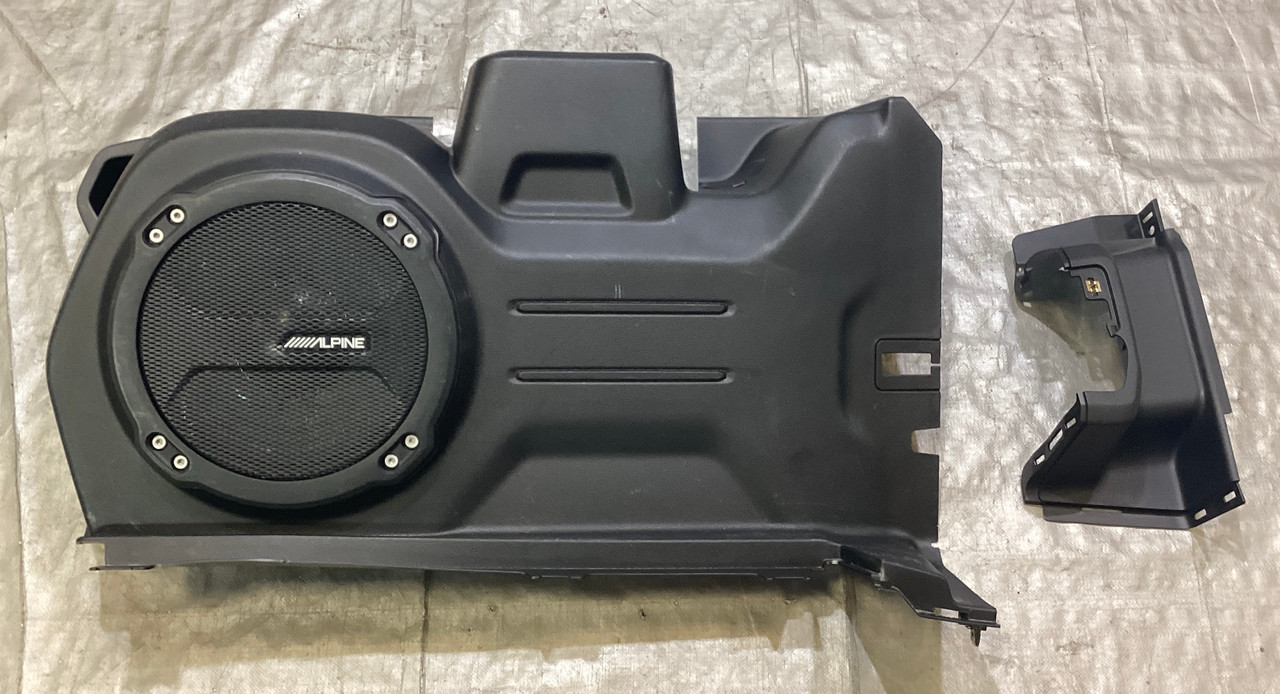 IMG_6945__94464.1718305092.jpg 2018-2023 Jeep Wrangler JL Unlimited 4DR OEM Alpine Audio Subwoofer w/ Housing Panel / JL008 - Image 1