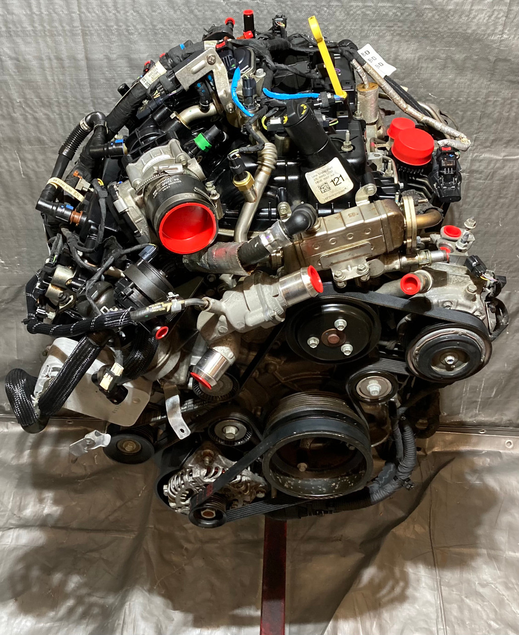 IMG_7183__97580.1749476987.jpg 2021-2022 Ford Bronco 2.7l V6 Engine Long Block w/ Turbochargers / 33K BR003 - Image 1