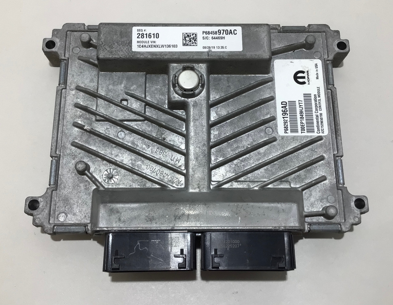 IMG_7348__40315.1672323098.jpg 2018-2020 Jeep Wrangler JL 2.0 Engine Control Module ECU / 68458970AC / JL002 - Image 1