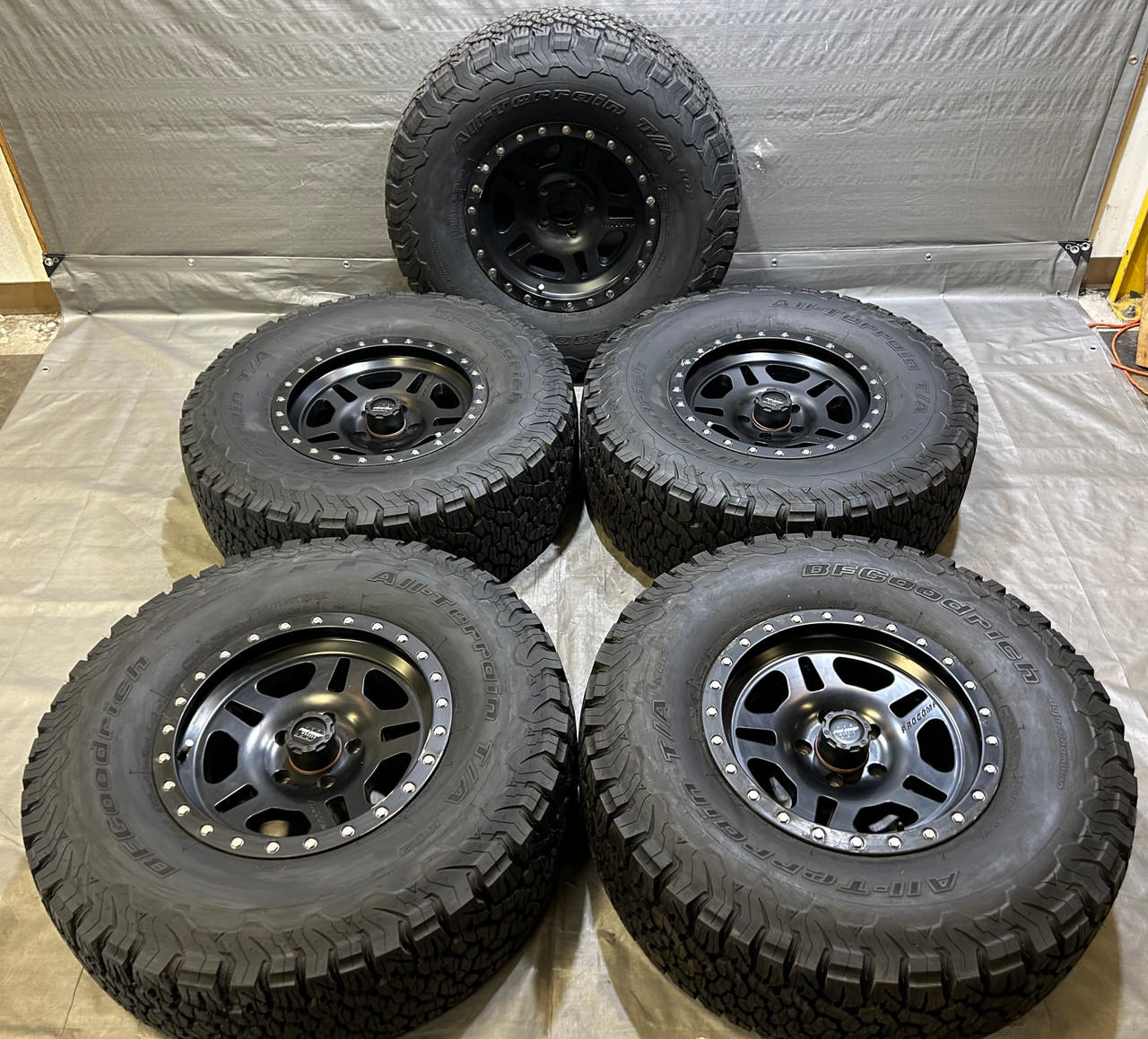 IMG_7419_3__30366.1780487291.jpg 2018-2024 Jeep Wrangler JL Gladiator JT 17x8.5" Pro Comp Alloy Wheels w/ 37" K02 Tires / Set of 5 / JT004 - Image 1