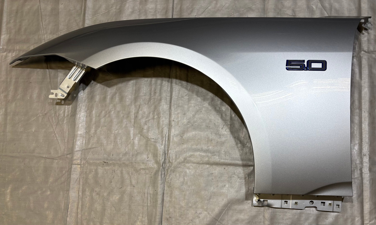 IMG_7604__96420.1777322718.jpg 2024-2025 Ford Mustang GT 5.0 S650 Driver Side Fender Panel / Iconic Silver Metallic FM202 - Image 1