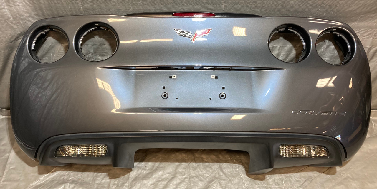 IMG_7651__89594.1720455612.jpg 2005-2013 Chevrolet Corvette C6 Rear Bumper Cover Fascia w/ Diffuser Trim Panel / Cyber Gray Metallic C6014 - Image 1