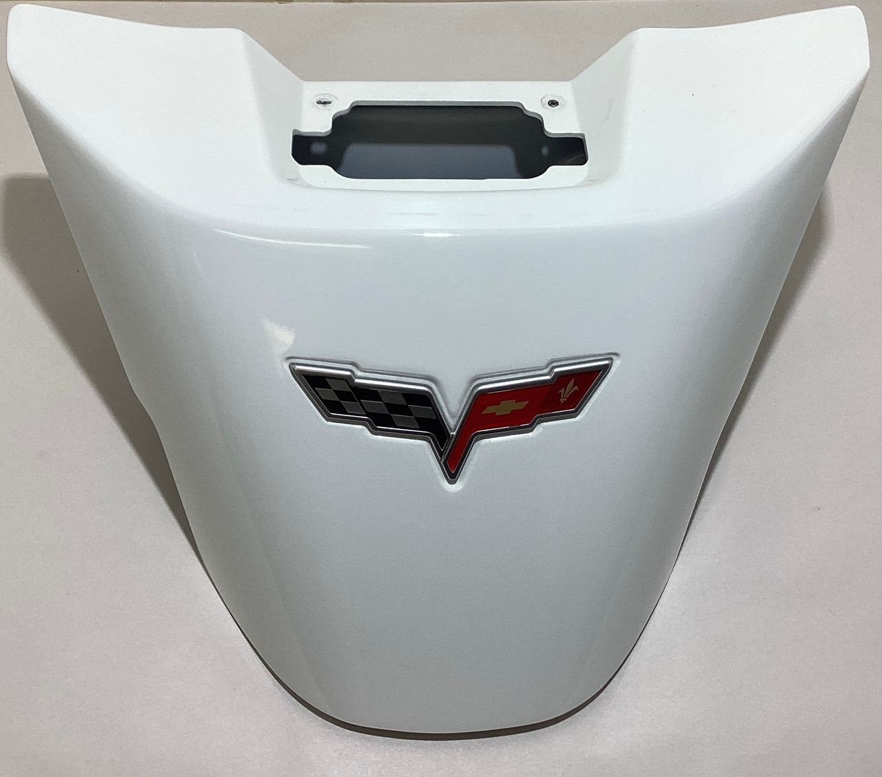 IMG_7985__14087.1691417333.jpg 2005-2013 Chevrolet Corvette C6 Convertible Rear Waterfall Trim Panel / Arctic White C6011 - Image 1
