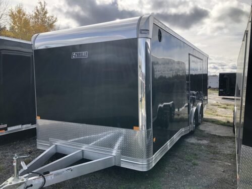 2023 Mission Trailers 8x24 Aluminum Car Hauler Cargo Trailer – Torsion Axles, Rear Spoiler, Black - Image 2