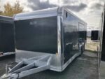 2023 Mission Trailers 8x24 Aluminum Car Hauler Cargo Trailer – Torsion Axles, Rear Spoiler, Black
