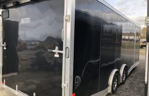 2023 Mission Trailers 8x24 Aluminum Car Hauler Cargo Trailer – Torsion Axles, Rear Spoiler, Black - Image 5