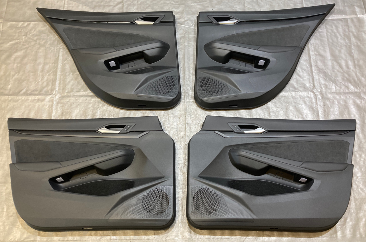IMG_8122__47615.1760543046.jpg 2022-2024 Volkswagen MK8 GTI OEM Interior Door Panels / Set of 4 / Black Suede / M8002 - Image 1