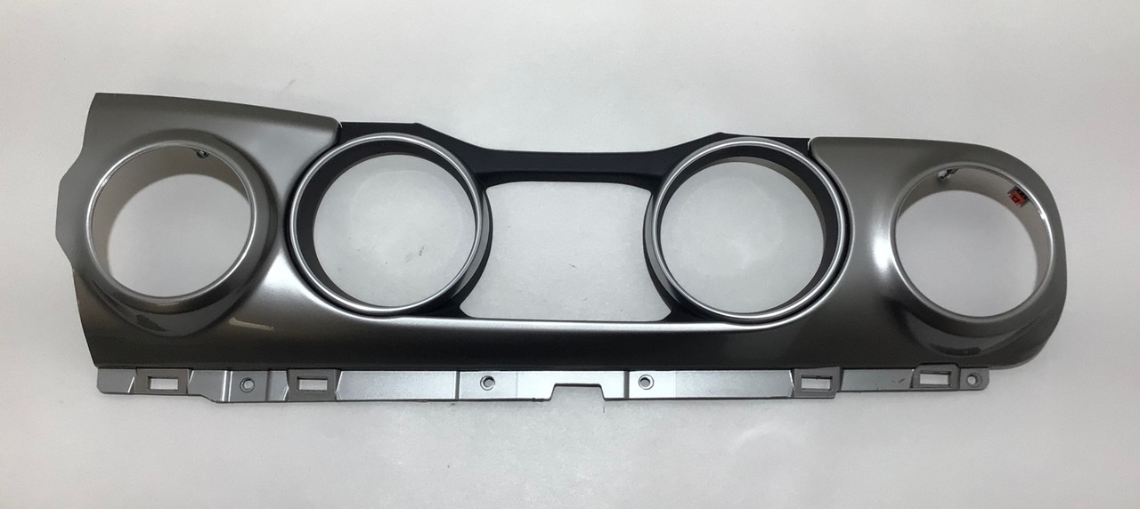 IMG_8252__02087.1684438375.jpg 2018-2021 Jeep Wrangler JL Sahara Gauge Cluster Surround Trim Panel / Silver / JL003 - Image 1
